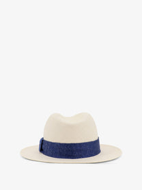Kiton Men's Panama Straw Hat Blue