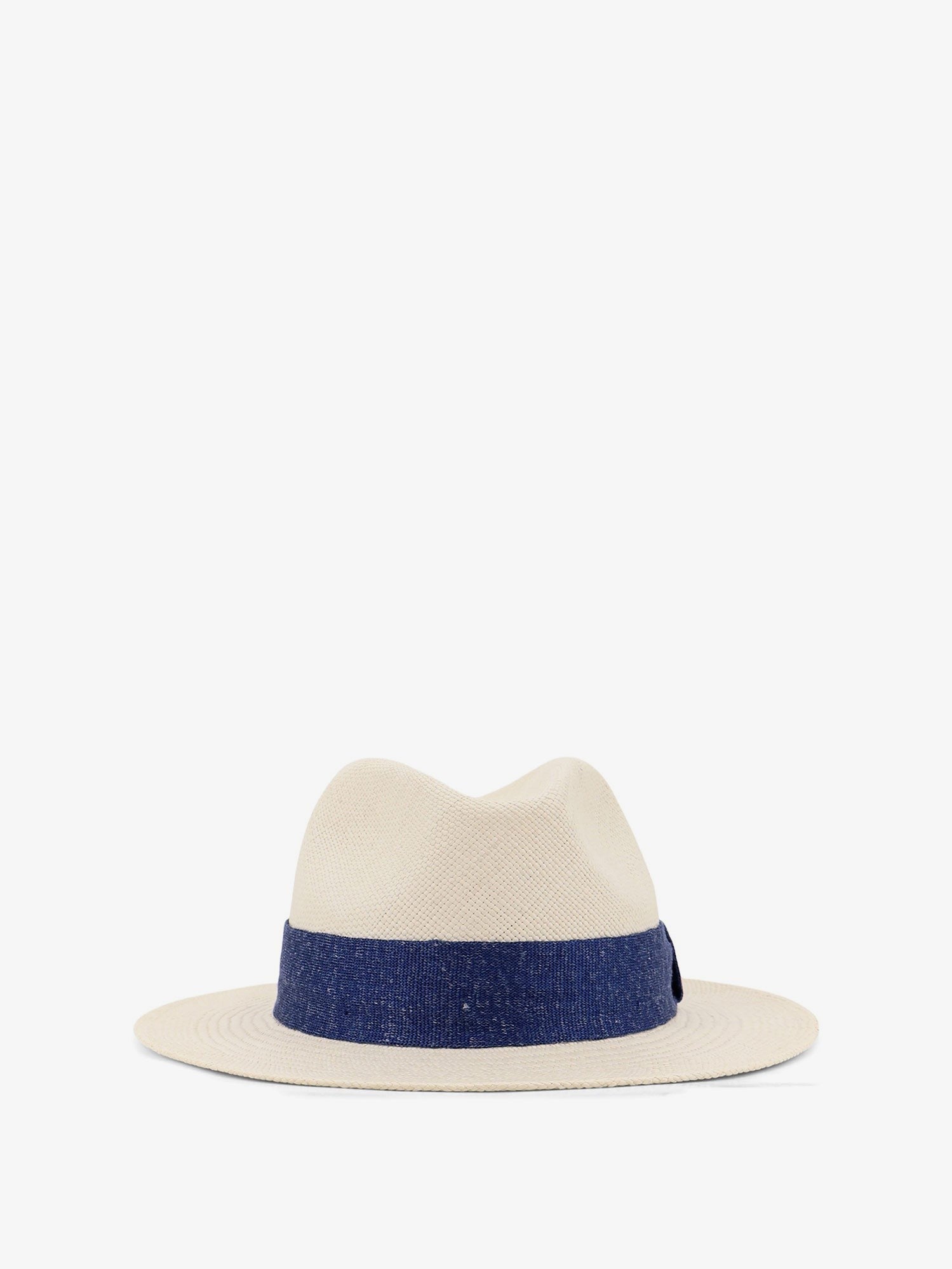 Kiton Men's Panama Straw Hat Blue