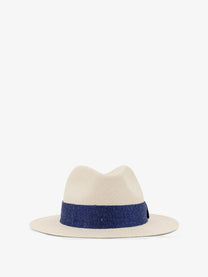 Kiton Men's Panama Straw Hat Blue