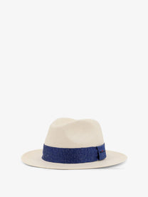 Kiton Men's Panama Straw Hat Blue