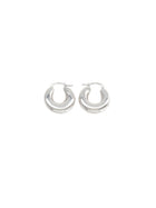 Panconesi Women's Blow up Huggies Earrings Silver, view 2