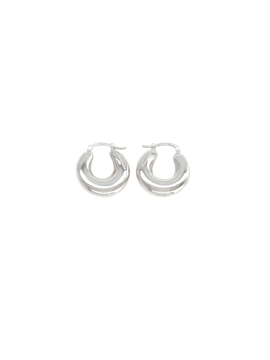 Panconesi Women's Blow up Huggies Earrings Silver, view 2