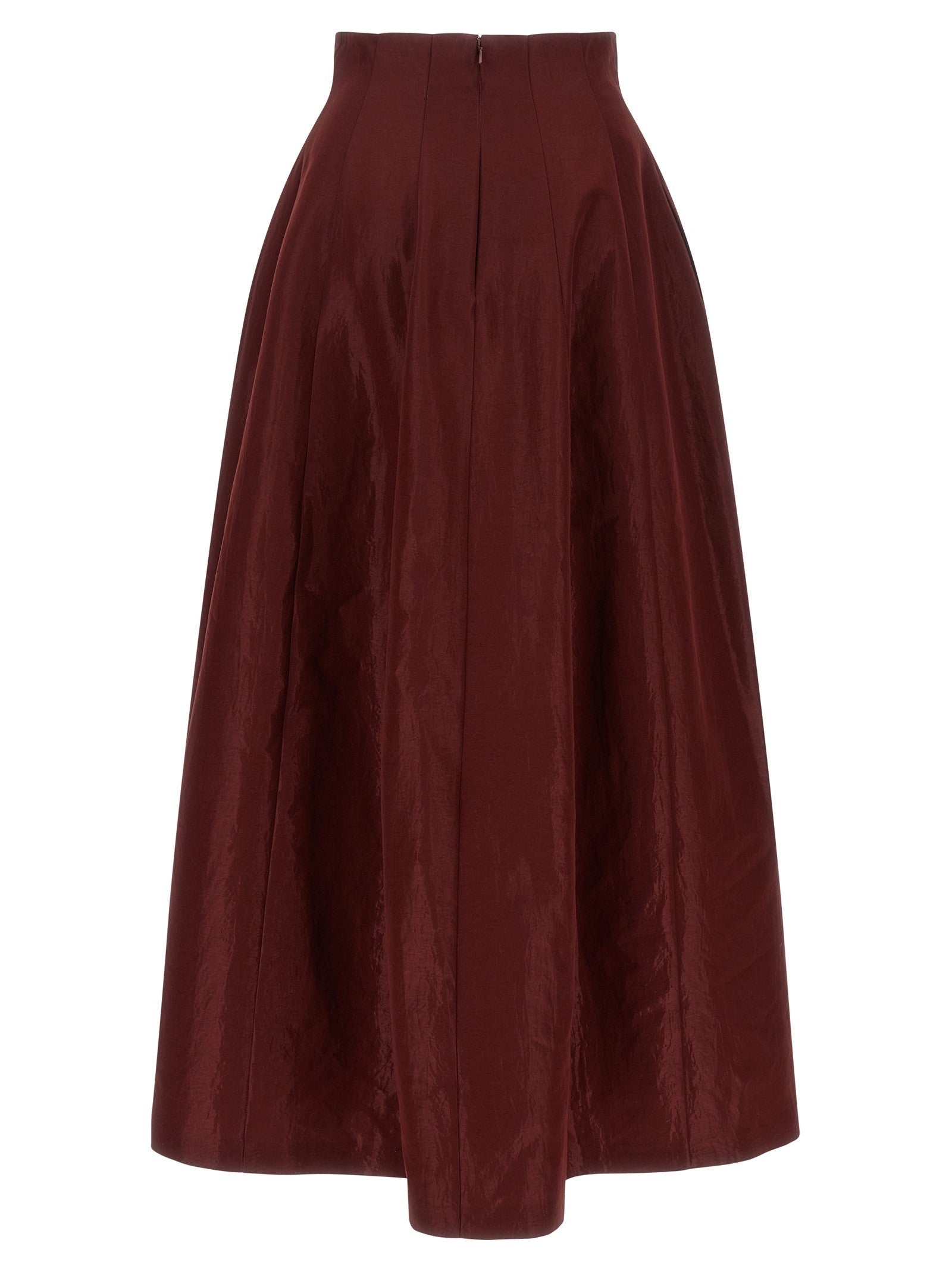 Alberta Ferretti Panel Skirt Red