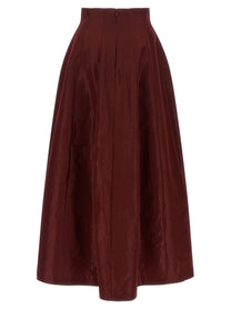 Alberta Ferretti Panel Skirt Red