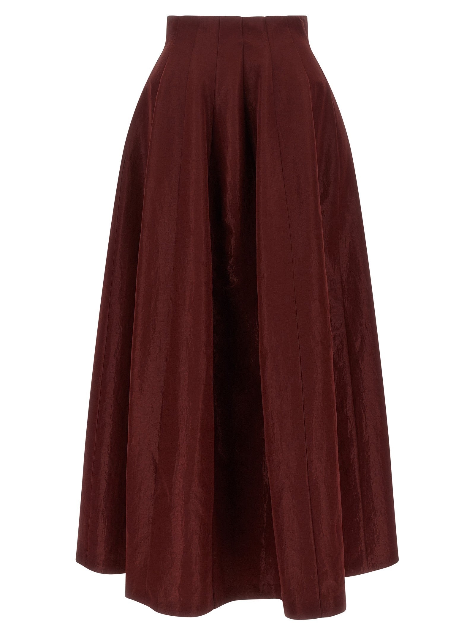 Alberta Ferretti Panel Skirt Red
