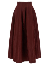 Alberta Ferretti Panel Skirt Red