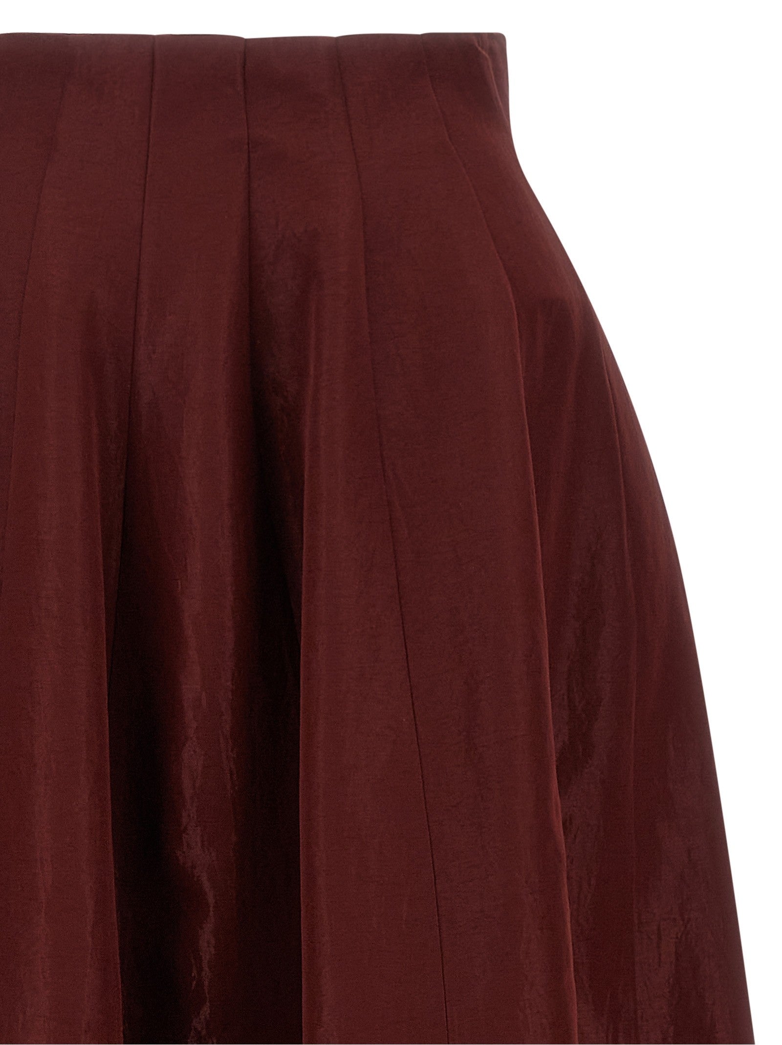 Alberta Ferretti Panel Skirt Red