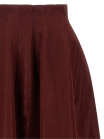 Alberta Ferretti Panel Skirt Red