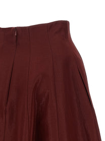 Alberta Ferretti Panel Skirt Red