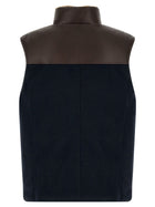 Brunello Cucinelli Paneled Vest Blue, view 2