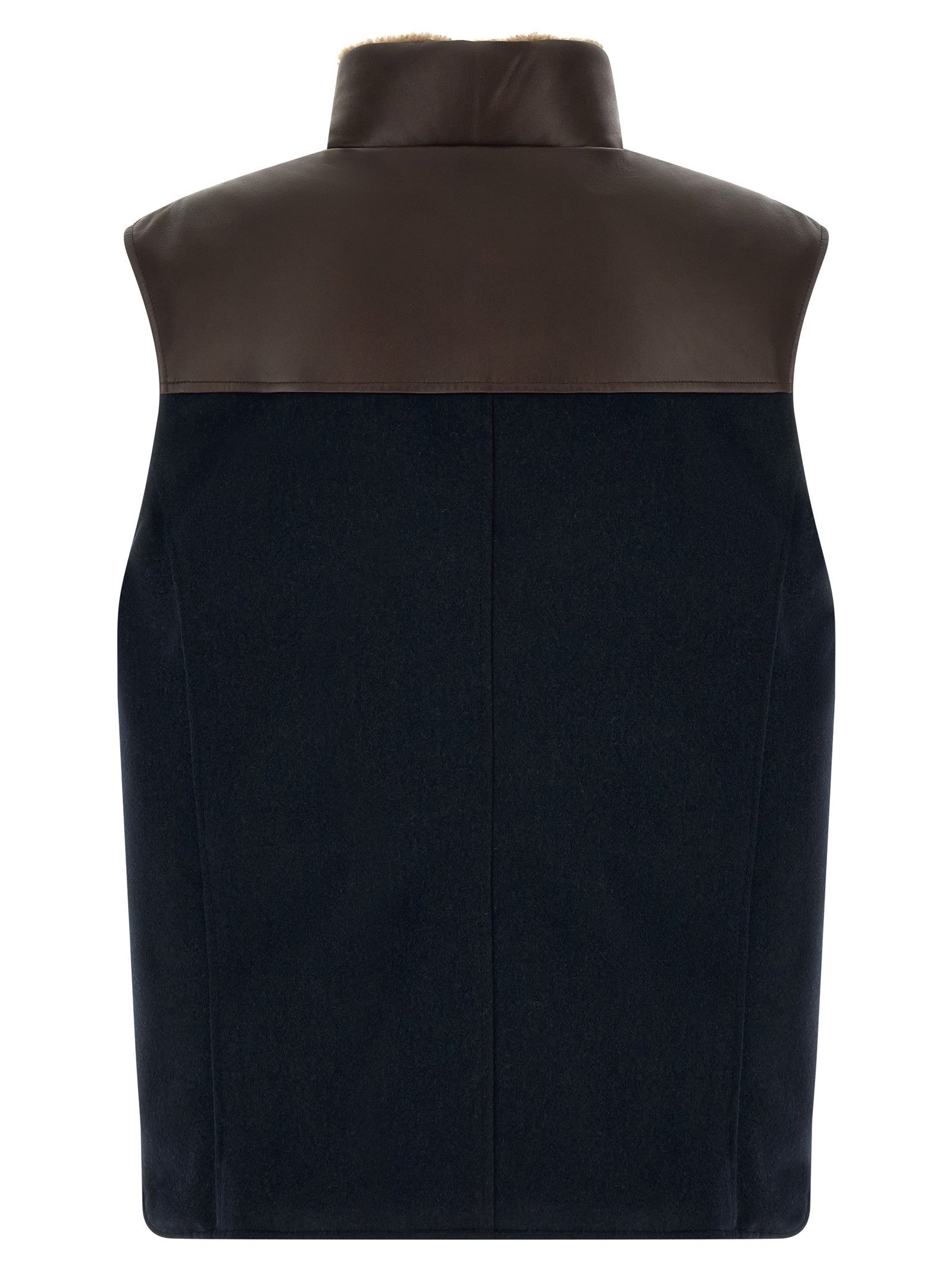 Brunello Cucinelli Paneled Vest Blue
