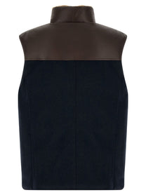 Brunello Cucinelli Paneled Vest Blue
