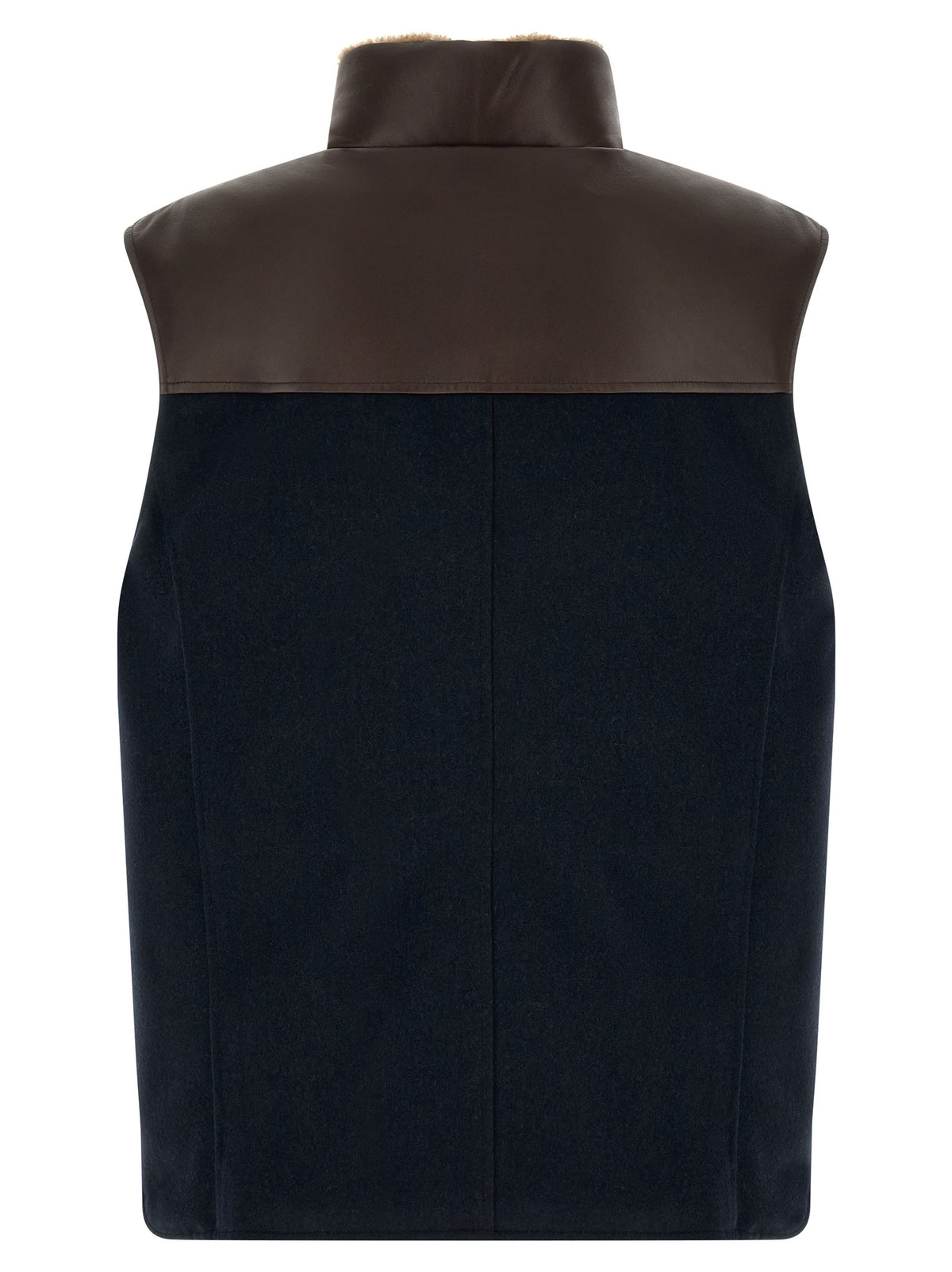 Brunello Cucinelli Paneled Vest Blue, view 2