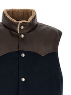 Brunello Cucinelli Paneled Vest Blue, view 3