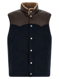 Brunello Cucinelli Paneled Vest Blue
