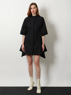 ALAÏA Women's Panelled Cotton Dress Black, view 2