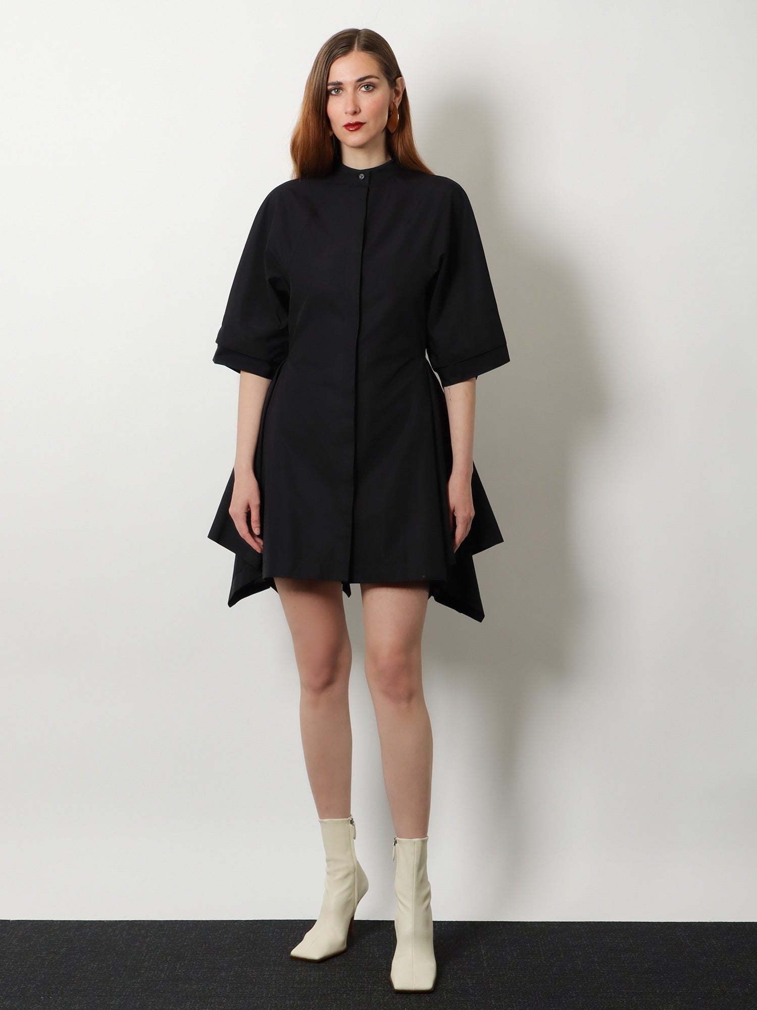 ALAÏA Women's Panelled Cotton Dress Black