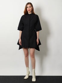 ALAÏA Women's Panelled Cotton Dress Black