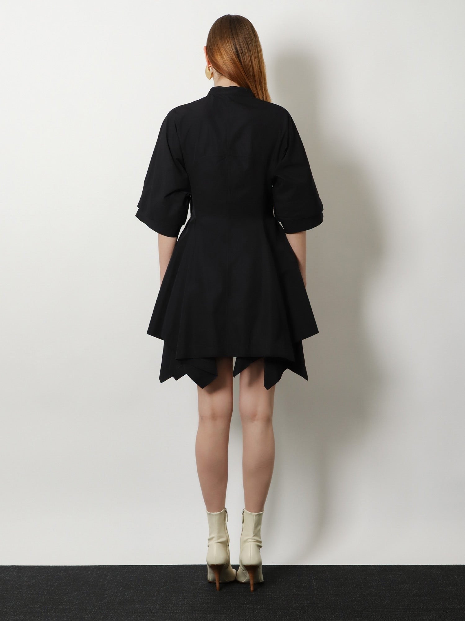 ALAÏA Women's Panelled Cotton Dress Black