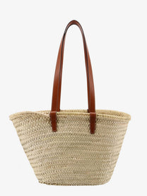 Celine Women's Panier Shoulder Bag in Raffia Beige
