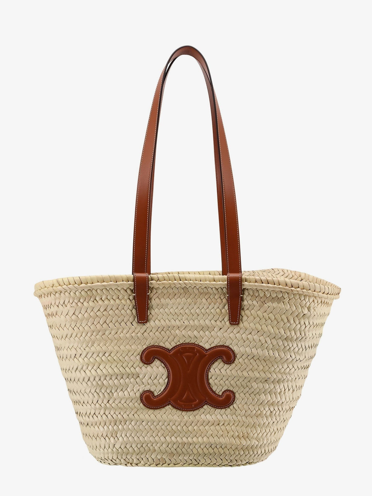 Celine Women's Panier Shoulder Bag in Raffia Beige