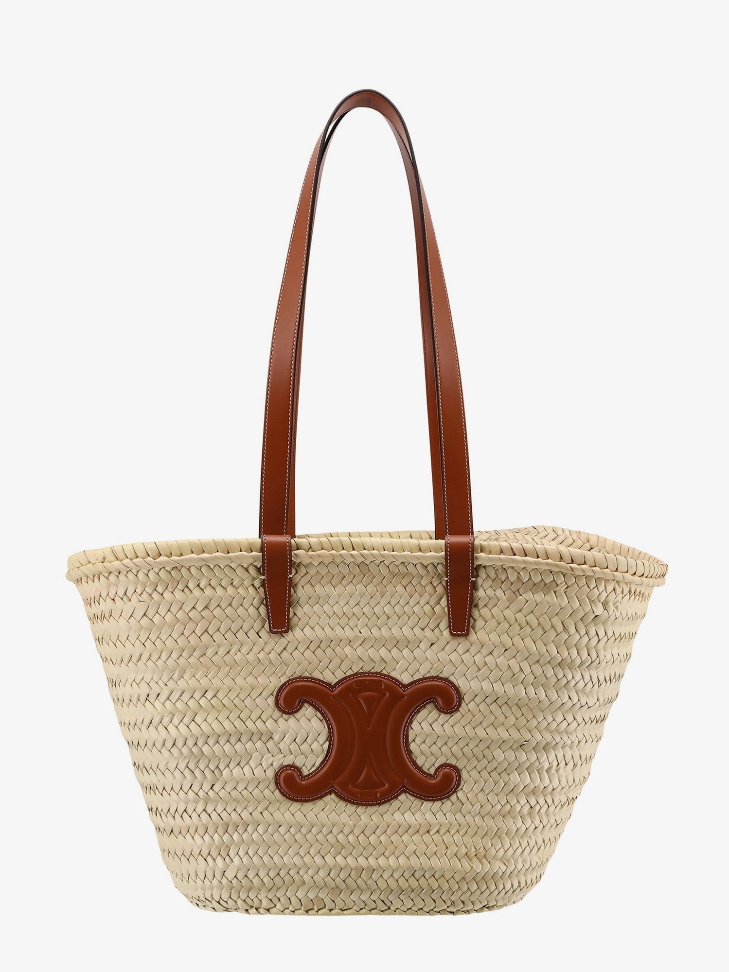 Celine Women's Panier Shoulder Bag in Raffia Beige