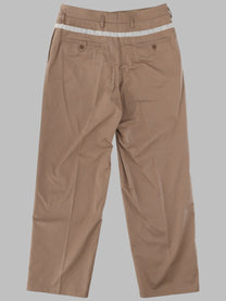 Maison Margiela Men's Pantalone Gamba Larga in Cotone Cerato Beige
