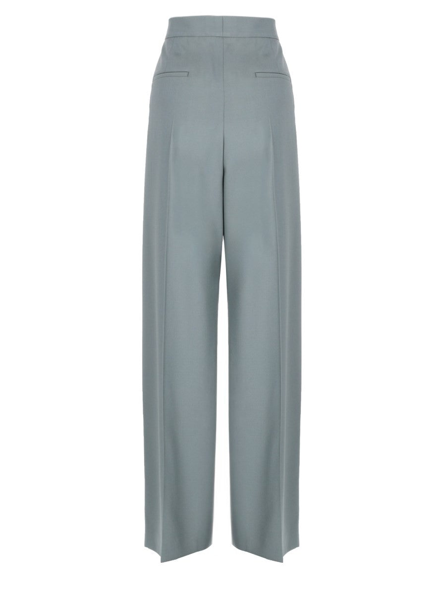 Chloé Women's Pantalone Sigaretta Sartoriale in Gabardine DI Lana Grey