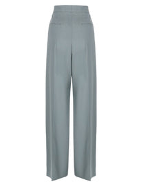 Chloé Women's Pantalone Sigaretta Sartoriale in Gabardine DI Lana Grey