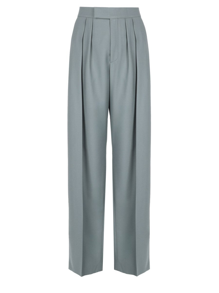 Chloé Women's Pantalone Sigaretta Sartoriale in Gabardine DI Lana Grey