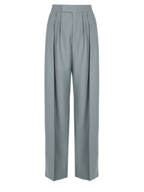 Chloé Women's Pantalone Sigaretta Sartoriale in Gabardine DI Lana Grey