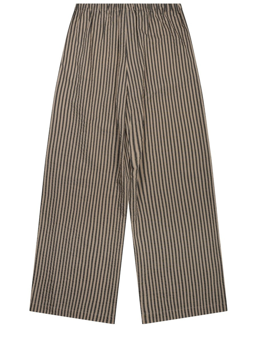 Alysi Women's Wide Striped Trousers Beige, view 2