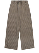 Alysi Women's Wide Striped Trousers Beige