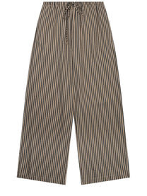 Alysi Women's Wide Striped Trousers Beige
