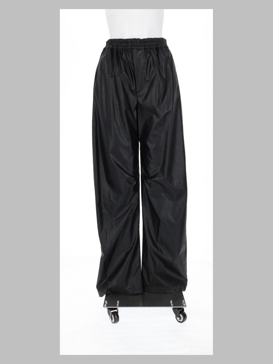 MM6 Maison Margiela Women's Pantalone Ampio in Ecopelle Black