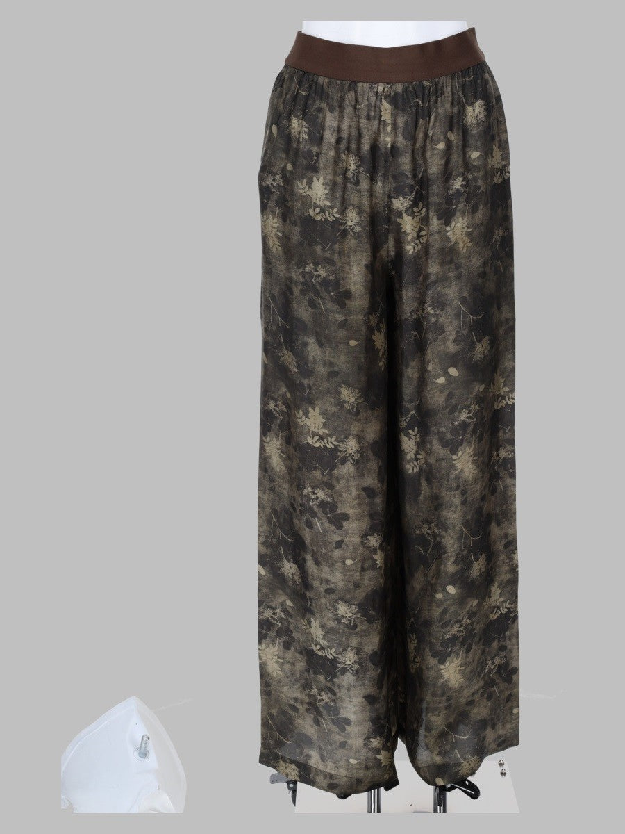 Uma Wang Women's Viscose Cupro Wide Trousers Green