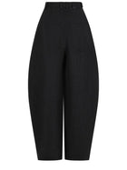 Balenciaga Women's Wool Barrel Trousers Grey