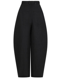 Balenciaga Women's Wool Barrel Trousers Grey
