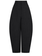 Balenciaga Women's Wool Barrel Trousers Grey