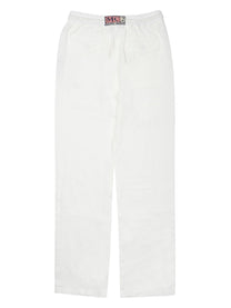 Mc2 Saint Barth Men's Pantalone Calais in Puro Lino White
