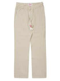 Mc2 Saint Barth Men's Pantalone Calais in Puro Lino Beige