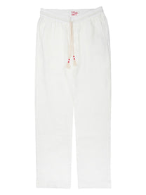 Mc2 Saint Barth Men's Pantalone Calais in Puro Lino White