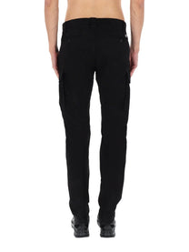 C.P. Company Men's Pantalone Cargo Con Patch Black