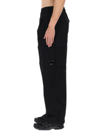 C.P. Company Men's Pantalone Cargo Con Patch Black
