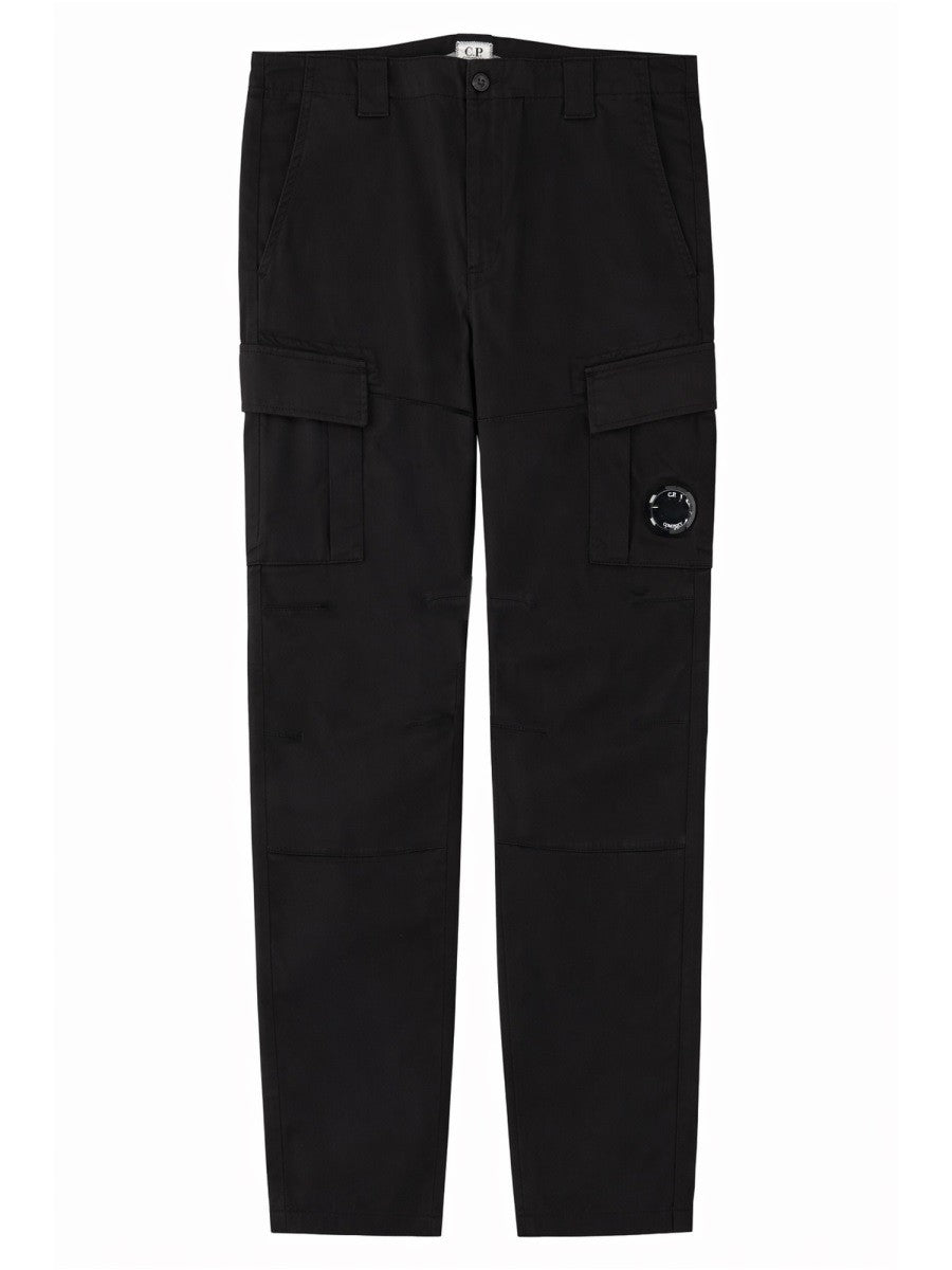 C.P. Company Men's Pantalone Cargo Con Patch Black