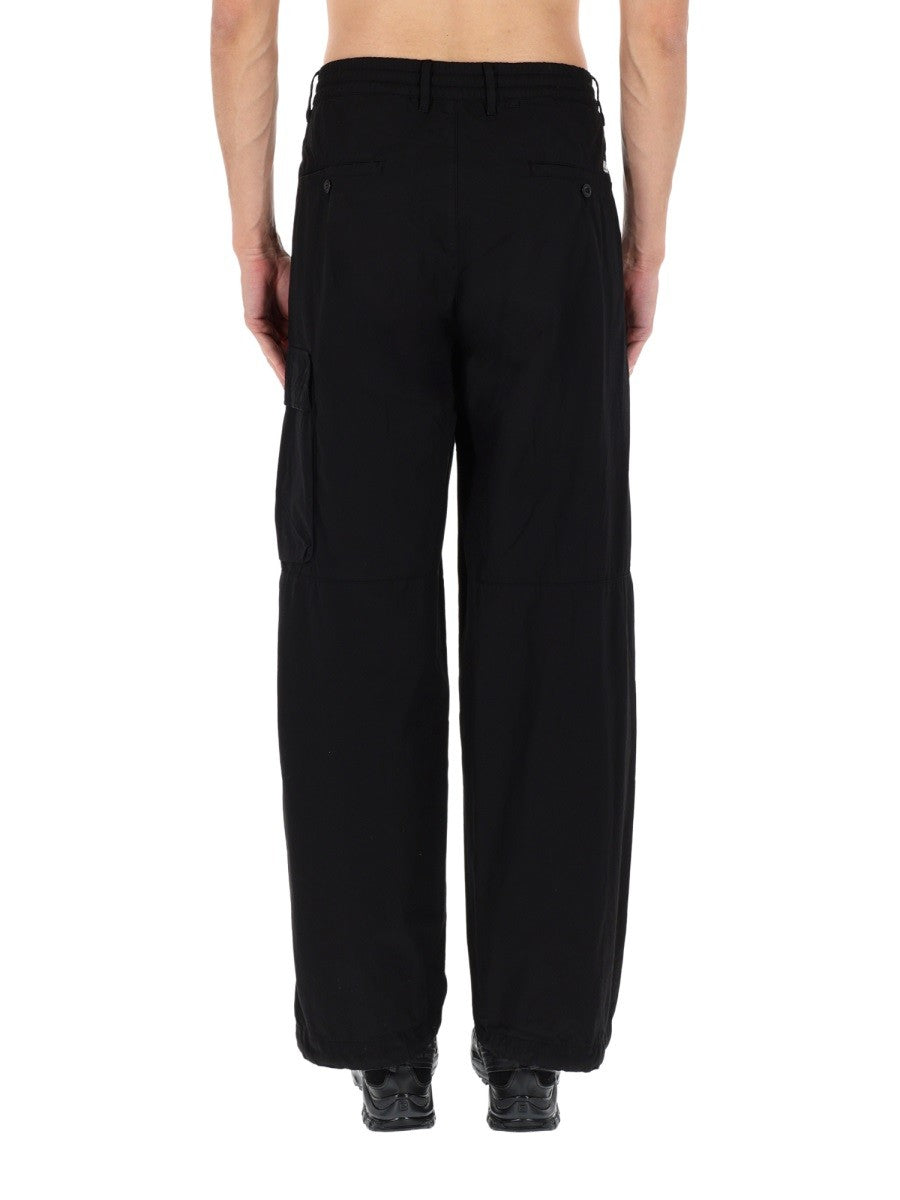 C.P. Company Men's Pantalone Cargo Con Patch Black
