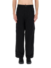 C.P. Company Men's Pantalone Cargo Con Patch Black