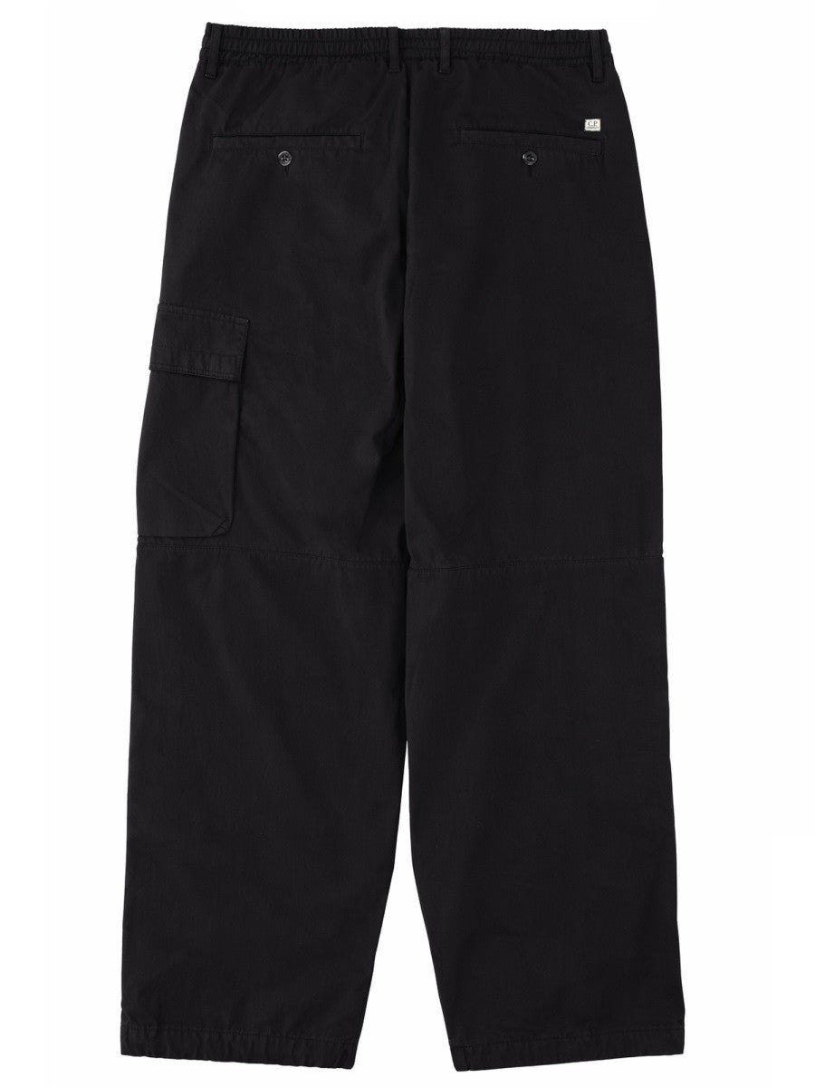 C.P. Company Men's Pantalone Cargo Con Patch Black