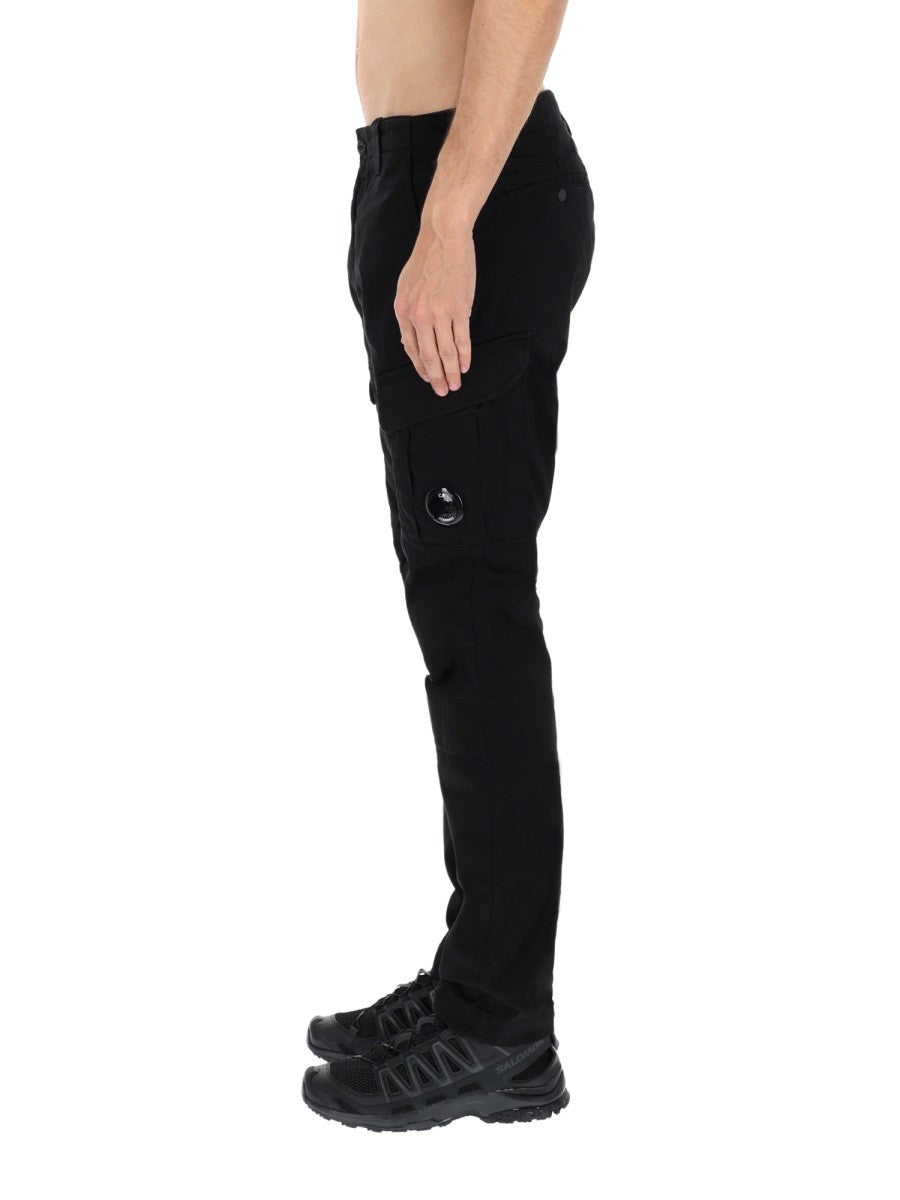 C.P. Company Men's Pantalone Cargo Con Patch Black