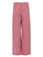 S MAX MARA Women's Cotton Linen Cinque Pockets Trousers Blue